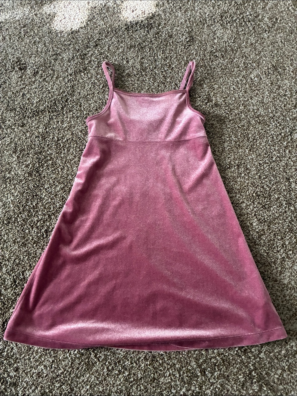 Pink Velvet Slip Dress - Women Tank Top